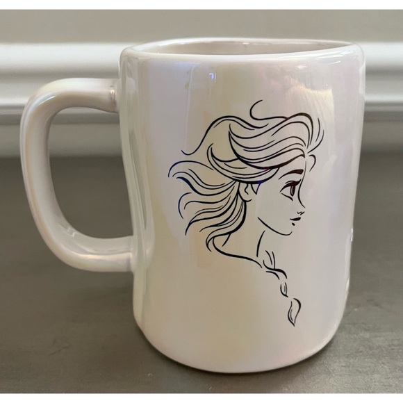 NWT Rae Dunn Disney Frozen “LET IT GO” Iridescent Double Sided Elsa Mug - Picture 2 of 4